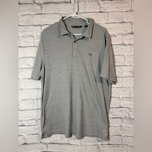 Travis Mathew Men's Gray Polo Shirt, XL